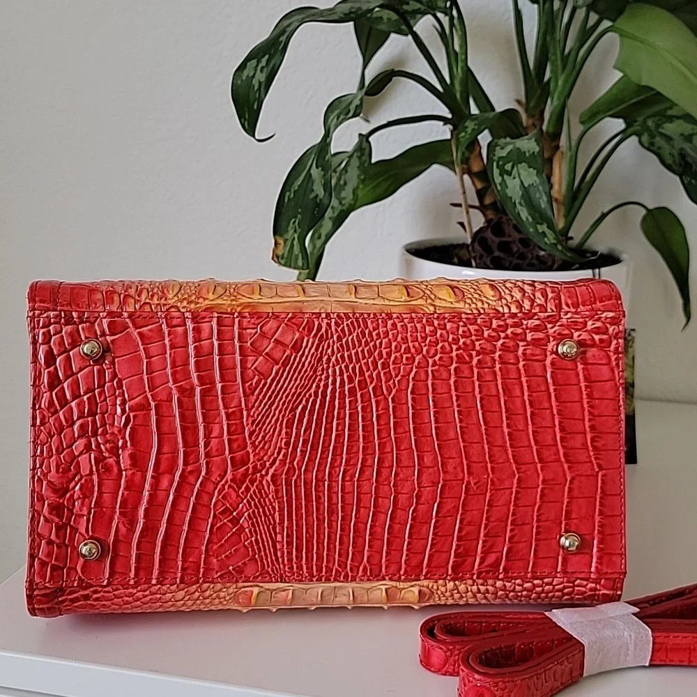 NWT🌺 Brahmin Small Caroline Infusion Ombre Melbourne Leather bag